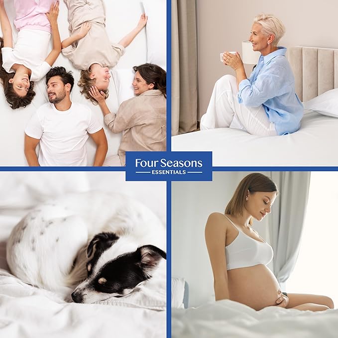 Split King Mattress Encasement 39" x 80" (2PCs) - Waterproof Zippered Protector Hypoallergenic Premium Quality Bed Cover