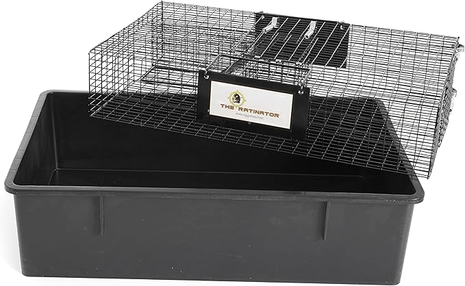 Rugged Ranch 2-Pack Ratinator Indoor or Outdoor Multi-Catch Rat Trap - Humane Live Cage Catcher, Rodent Control for Homes, Barns, Attics, Garages, Sheds, Gardens and Farms