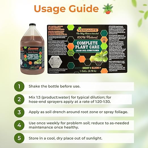 Complete Plant Care Liquid Soil Conditioner – Improve Lawn & Garden Health - Versatile Soil Conditioner for Lawns & Gardens - Simple Lawn and Garden Solutions (1 Gallon)