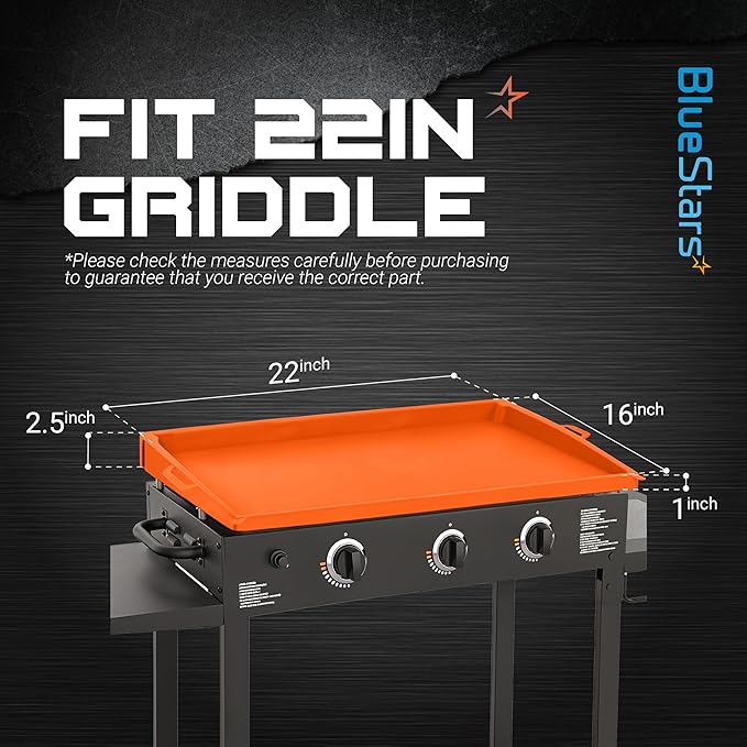 22" Upgraded Silicone Griddle Cover Mat for Blackstone 22" Inch Grill | EasyGrip Feature, Heavy-Duty Food-Grade Protection | Keep Your Grill Clean & Rust-Free All Season