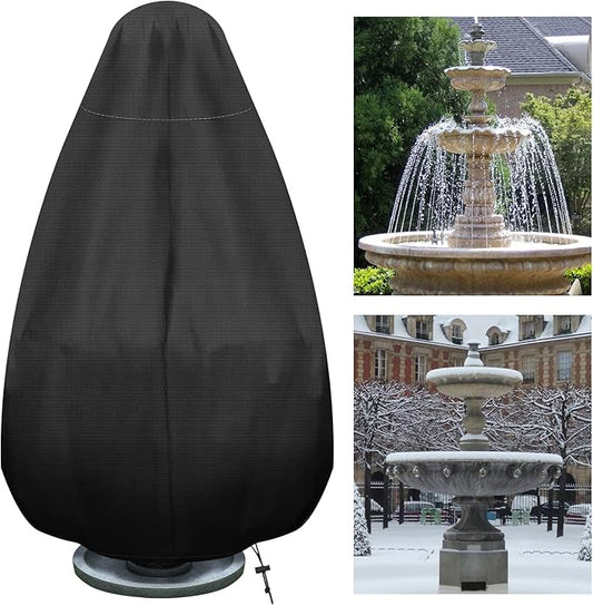 36"x42" Outdoor Water Fountain Covers for Winter Protection,420D Oxford Cloth Waterproof Garden Chimnea Statue Cover Charcoal Grill Cover