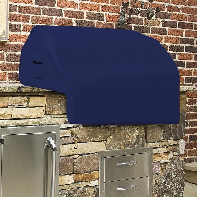 Covers & all Built-in Outdoor Grill Cover, Durable 12 Oz Waterproof Cover Max Material with Air Pocket & Elastic for Snug Fit (57" W x 27" D x 26" H Inches, Blue)