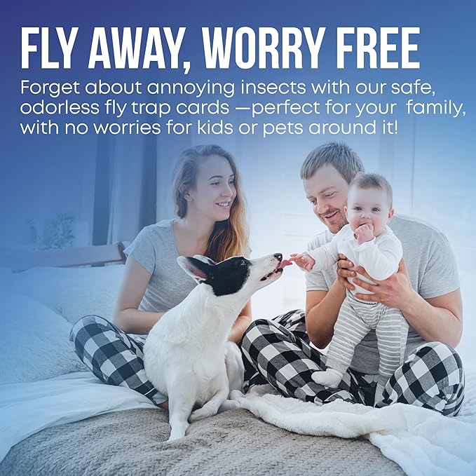 EverOne Fly Trap Indoor Plug-in Device with 3 Glue Cards – Effective Flying Insect Trap for Home – Bug Catcher and Mosquito Killer – Sticky Trap for Flies, Gnats, Fruit Flies, and Moths