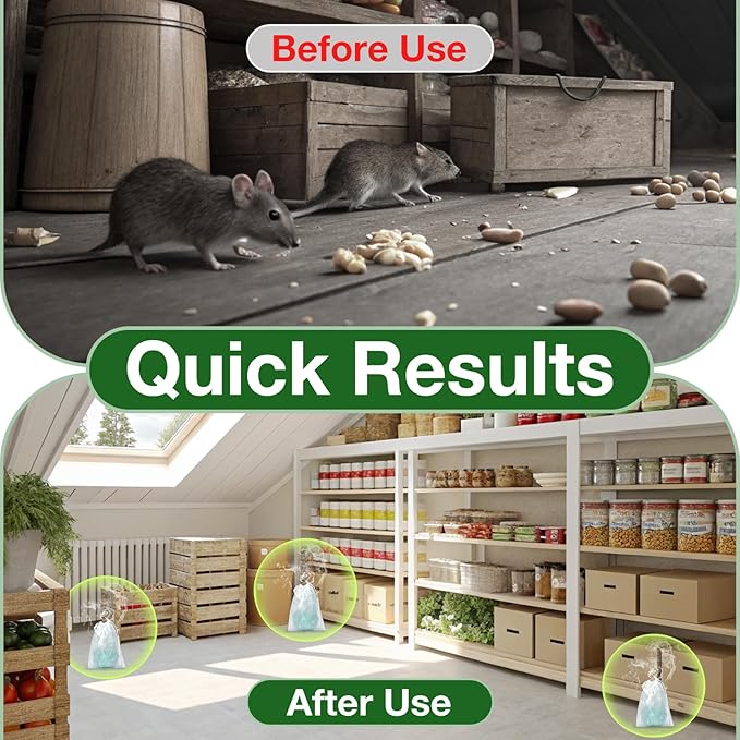 Mouse Rodent Repellent, 25 Pack Peppermint Oil Mouse Traps for Rat Mice, Ant, Roach, Spider, Squirrel, Nature Mouse Deterrent for Indoor Outdoor Use, for Garden & Home, Family & Pet Safe