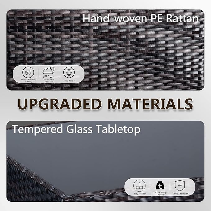 Outdoor Terrace Furniture Set, 15 Piece Outdoor Furniture Set, with 43 inch Aluminum 55004 BTU Propane fire Pit, PE Willow Vine Terrace Dialogue Set - Teal.