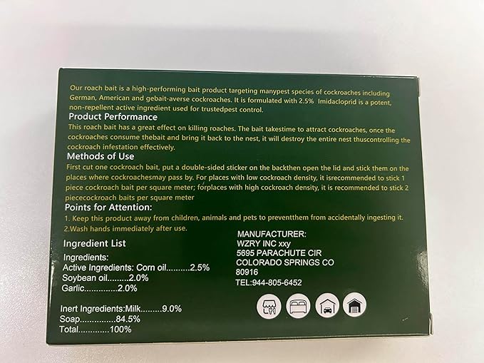 24 Pack Cockroach Gel Bait & Roach Killer Indoor for Home, Powerful Roach Repellent Bait Trap Infestation Solution, Easy to Use Cockroach Deterrent Indoor Outdoor for Kitchen Home RV Corner Pet Safe