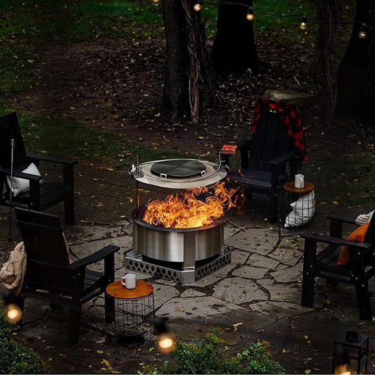 Breeo Outpost™ Heat Deflector X30 | Compatible with Y Series and X Series | Maximize Hot Airflow | USA Made | Live-Fire Cooking Accessory (Heat Deflector & Outpost Rod Included)