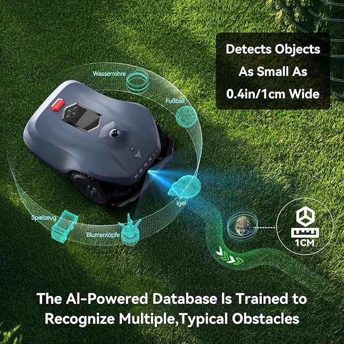 Neomow X Pro Robot Lawn Mower, Perimeter Wire Free for 1.5 Acres 3D LiDAR SLAM+Vision Mapping Robotic Lawnmower, No RTK Station Required, AI Accurate Obstacle Avoidance, App Control, Anti-Theft