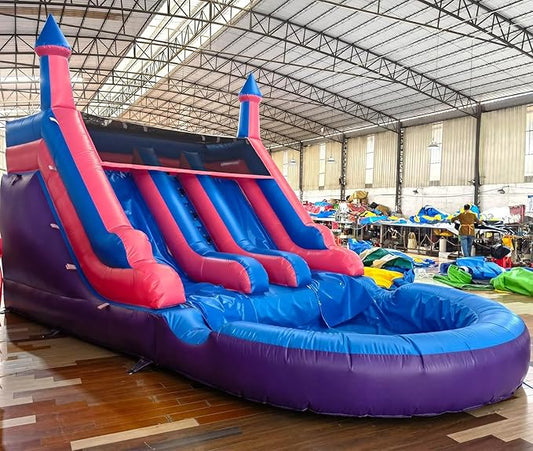 21FT(L) Commercial Grade Water Slide for Kids Adults, (Double Slide) (Heavy Duty Full PVC) (Big Airtight Water Pool), 950w UL Blower, Inflatable Waterslide for Backyard, Outdoor Park,21x11x12ft