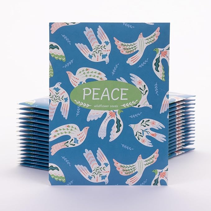 Peace Dove - 25 Seed Packs - Perfect Eco-Friendly Gift for Gardeners & Friends - Non GMO Seeds