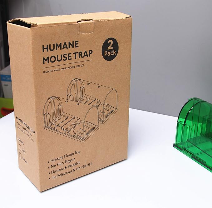 Home and Country USA Humane Mouse Trap. Our Catch and Release Mouse Traps are Designed as a Live Mouse and Rat Trap for Those who Want to Remove mice The Right Way. (Large and Small)(2 Small)