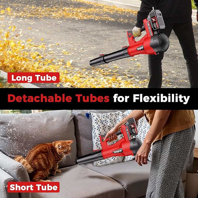 for Men Cordless Leaf Blower 4.0Ah: Lightweight Handheld Blower 21V Low-Voice for Yard Cleaning, Home Garden and Daily Maintenance