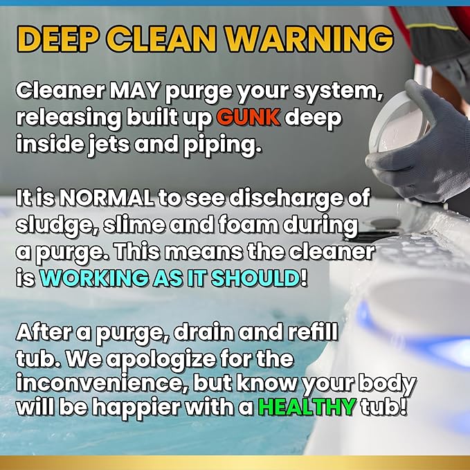 3-in-1 Hot Tub Cleaner - 50 Treatments of Weekly Clarifier, Scum Remover and Odor Treatment for Chlorine and Bromine Spas (Gallon - 128oz)