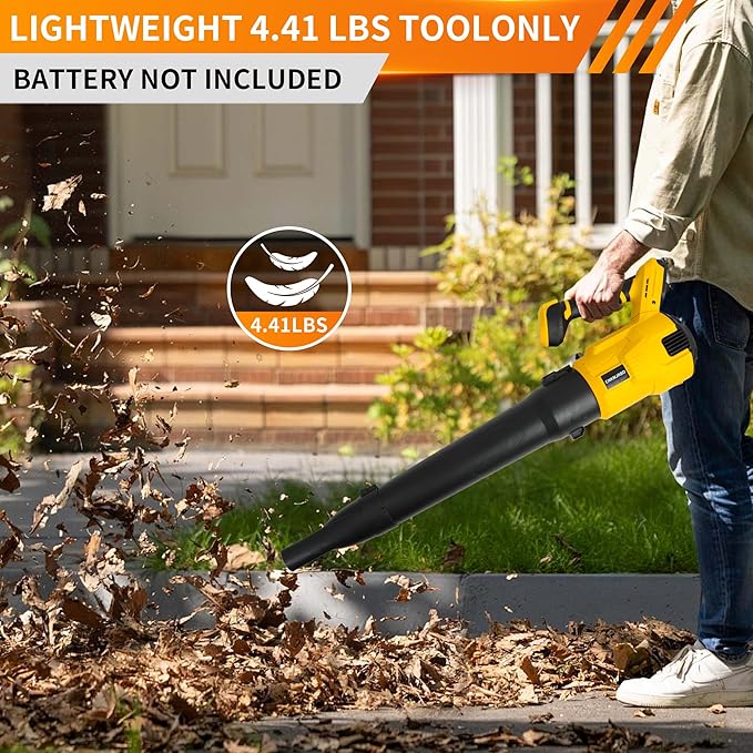 Cordless Leaf Blower - 1500W Brushless,120MPH Speed/750CFM Volume.Compatible with Dewalt 20V Max Battery (Battery Not Included) for Lawn, Garden & Driveway Cleaning