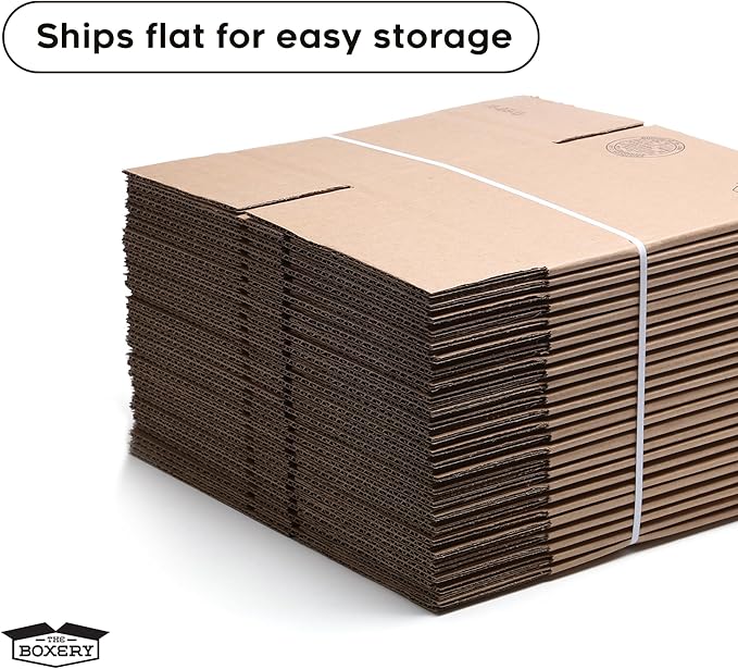 The Boxery 24"x20"x18" Brown/Kraft Corrugated Cardboard Shipping Boxes 15-Pack | Mailing, Packing, Moving & Storage for Business/Home – Durable - Eco-Friendly, Recyclable - Made in the USA