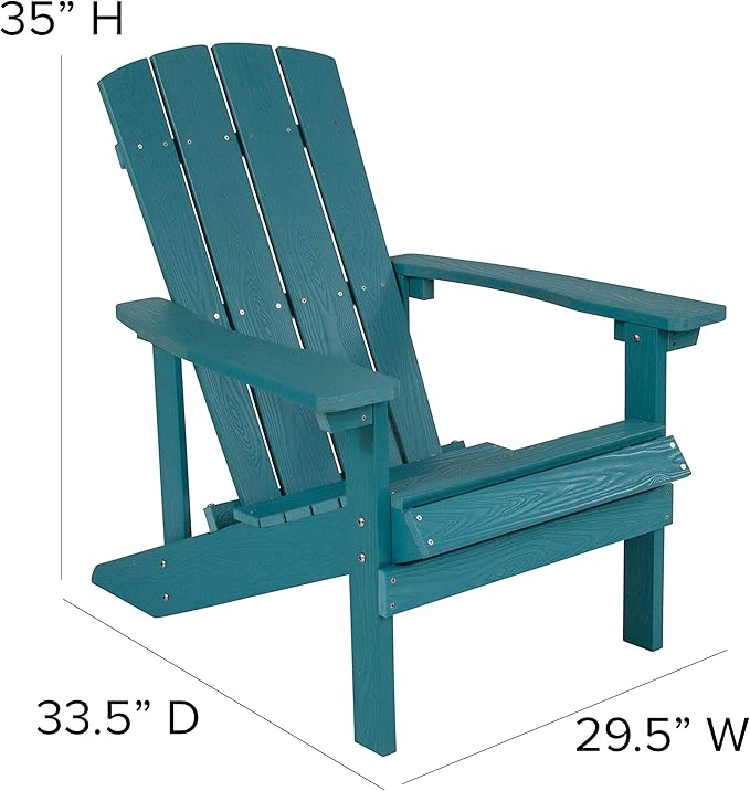 EMMA + OLIVER Campfire Set - Two Sea Foam Poly Resin Adirondack Chairs - 29" Star and Moon Fire Pit with Mesh Cover - Weather Resistant - Wood Burning Fire Pit
