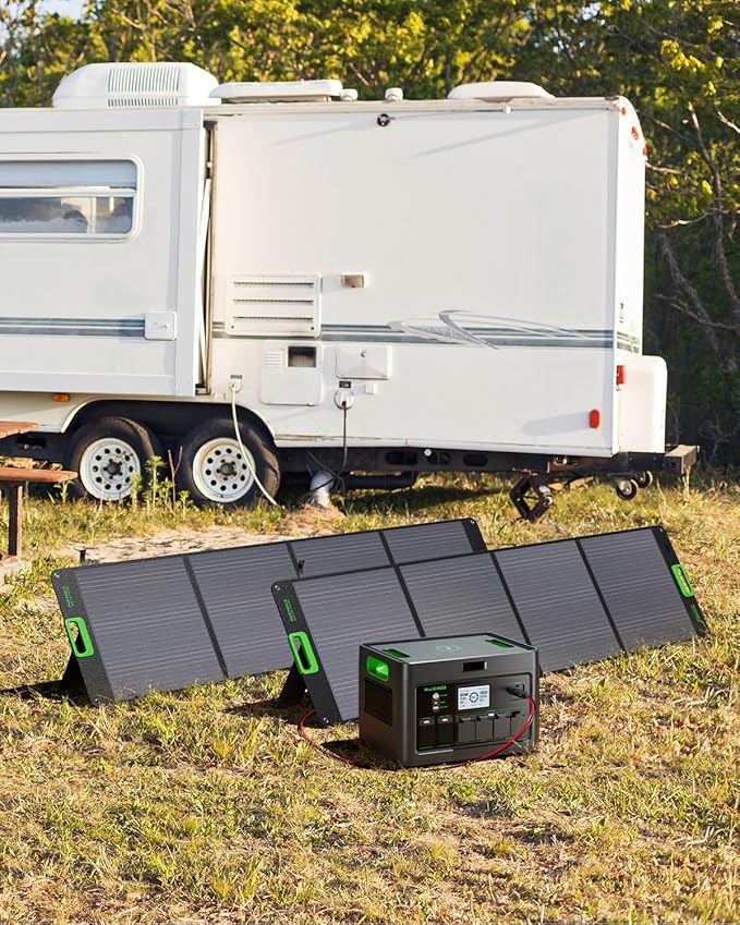 Portable Power Station 2400W Solar Generator, 1843Wh UPS Home Battery Backup, LiFePO4 Battery Supply with 12 Outlets(2400W AC Outlets,4800W Peak), USB-C PD100W, 2Hrs Quick Charge, RV Camping