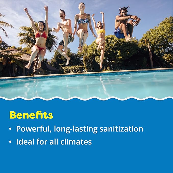 In The Swim Chlorine and Shock Bundle for Sanitizing Swimming Pools – Includes 50 Pound Bucket of 4-Inch Chlorine Sticks and 24 x 1 Pound Bags of 68% Cal-Hypo Pool Shock