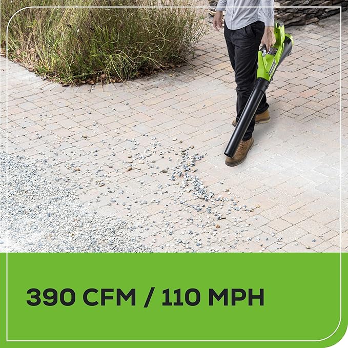 Greenworks 40V Cordless Yard Tool Combo Kit with 2.0Ah Battery & Charger – 12" Auto Feed String Trimmer and 390 CFM Leaf Blower, Lightweight Design