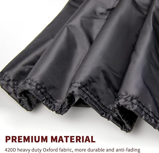 Turkey Fryer Cover for King Kooker, Waterproof Cover for Crawfish Boiler Outdoor Deep Fryer Seafood Boil Pot, Heavy Duty Cover for Seafood Boil Pot and Burner kit-Black