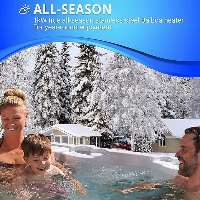 AquaLife Edgewater® EX 6-7 Person 28-Jet Acrylic Non-Lounger Hot Tub with Ozonator