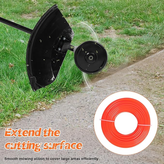 52CC Gas Powered Lawn Mower & Weed Trimmer for Large Yards, High-Power Engine, Easy Start, Durable Brush Cutter, DIY Yard Maintenance, All-Season Use