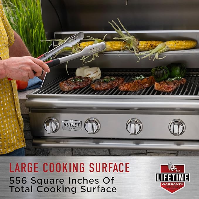 Bull Outdoor Products 69008 LP Steer Premium Drop in Grill, Liquid Propane, Silver