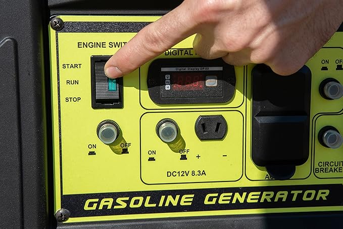 Green-Power America 12000 Watt Gasoline Powered Portable Generator, Recoil/Electric Start, 12V-8.3A Charging Outlets, Home Back Up & RV Ready, 49 State Approved