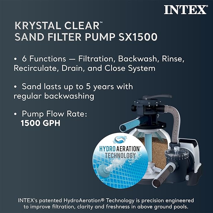 INTEX 26325EH Ultra XTR Deluxe Above Ground Swimming Pool Set: 16ft x 48in – Includes 1500 GPH Cartridge Sand Filter Pump – SuperTough Puncture Resistant – Rust Resistant – Easy to Assemble