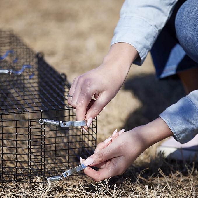 Rugged Ranch 4‑Pack Ratinator Multi‑Catch Rat Trap, Wire Cage, 26.5"x16.5"x6" Each - Live Catch‑and‑Release, 2‑Door Humane Rodent Control, No‑Poison Outdoor Use