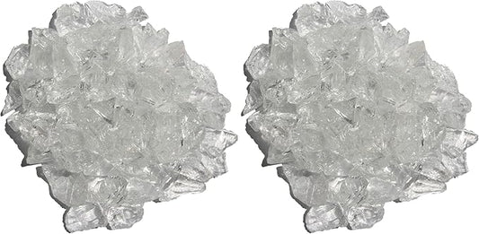 Hiland Fire Pit Fire Glass Ice Clear, Extreme Tempature Rating, Good for Propane or Natural Gas, 10 Pounds, 10lbs, Clear (Pack of 2)