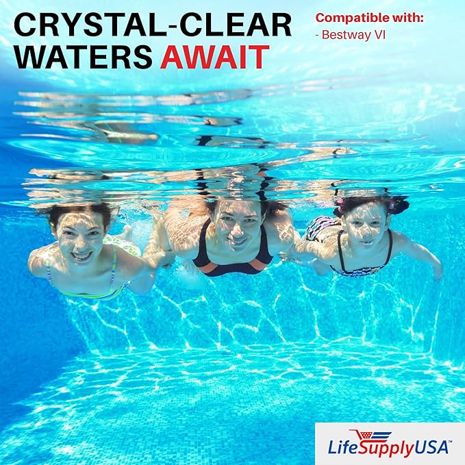 LifeSupplyUSA Replacement Pool Spa Filter Compatible with Bestway VI (12)