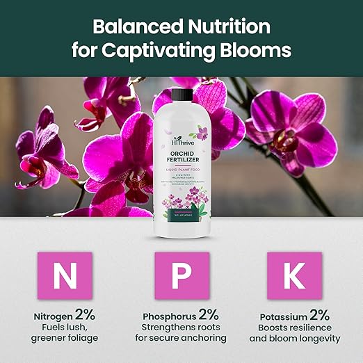 16oz Orchid Fertilizer - Makes 32 Gallons of Orchid Food, Indoor Plant Fertilizer for Orchids Indoors & Outdoors, Indoor Plant Food with Micronutrients for Vibrant Blooms and Strong Roots