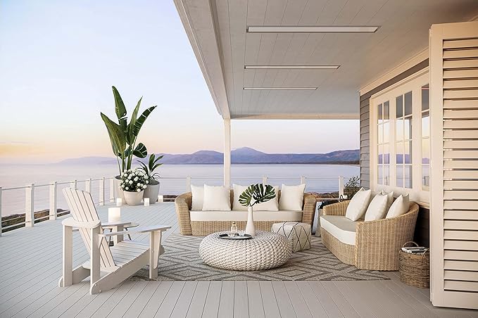 Bromic Platinum Smart Heat Marine 3400W Electric Patio Heater - Radiant Infrared, 220V-240V, White Finish - BH0320018