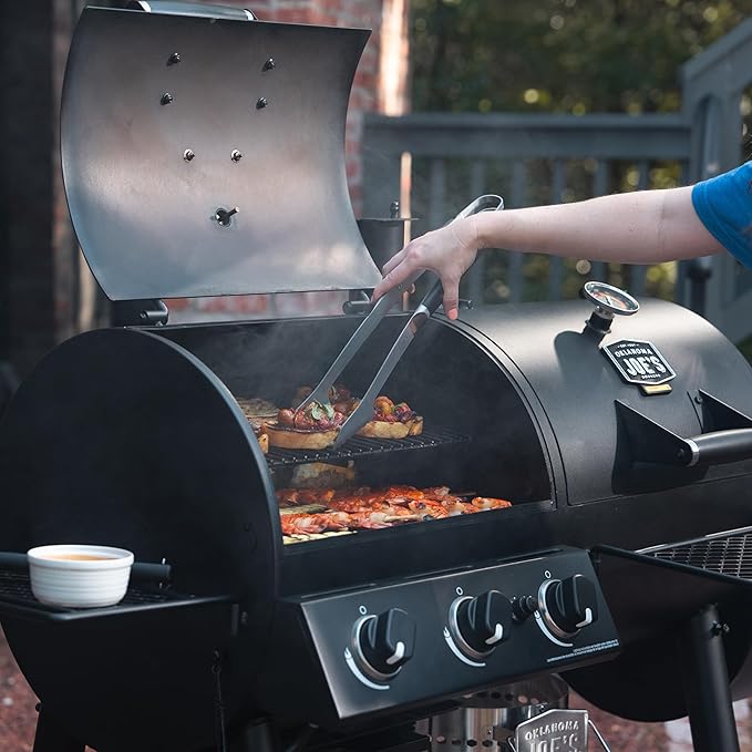 Oklahoma Joe's Canyon Combo Charcoal and Gas Smoker & Grill, Black - 24203004