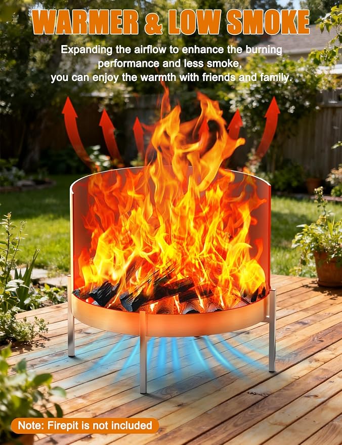 15-27 Inch Fire Pit Stand, Solo Stove Accessories, Stainless Steel Adjustable Base, Firepit Stand for Solo Stove Bonfire Ranger Yukon and More Outdoor, Great for Outside Patio Camping Backyard