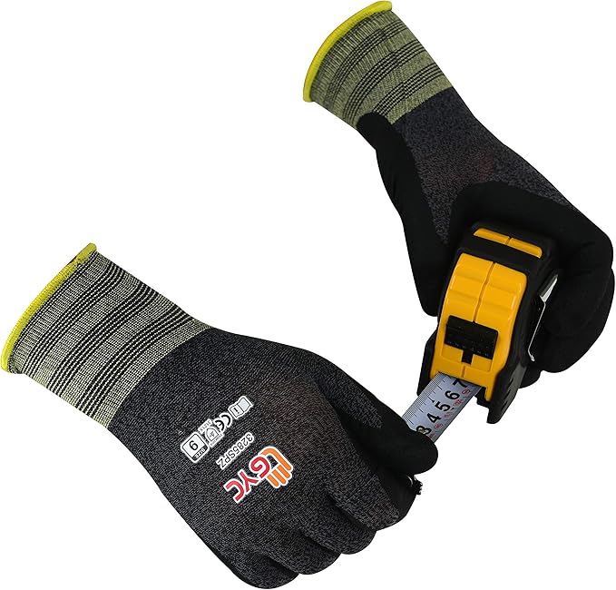 GYC Gloves, Sanitized, DIY Gardening, Super Slim Water-based PU ECO Micro Finish Safety Work Gloves - 10 Pairs Pack - Comfortable Grip, Anti-Slip (3285SPZ / SIZE 11 - XX-Large)