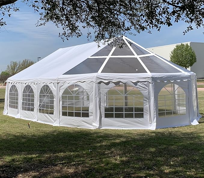 DELTA 40'x21' PVC Marquee Tents for Parties, Large Party Tent, Outdoor Wedding Tent, Heavy Duty Fire Retardant Waterproof Canopy, Carpas para Fiestas,Outdoor Event + 6 Storage Bags