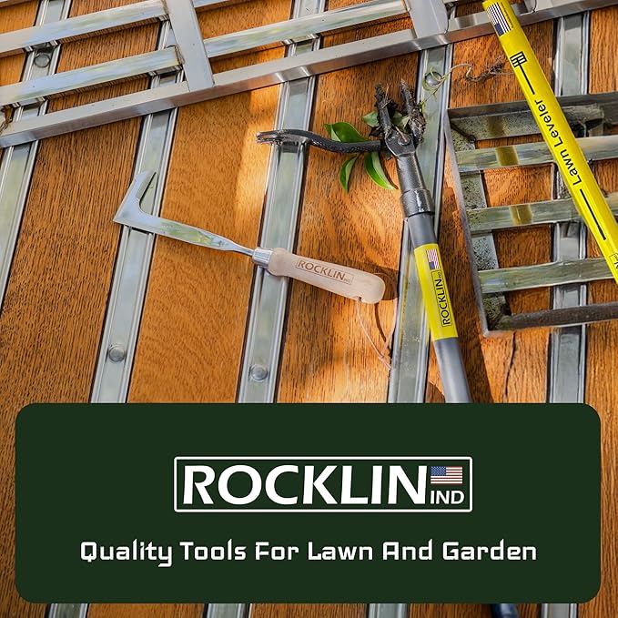 Short Handle Hook Cultivator – Heavy-Duty Garden Hand Tool for Weeding, Digging & Soil Loosening – Stainless Steel Blade, Ergonomic Grip, Compact for Raised Beds & Tight Spaces