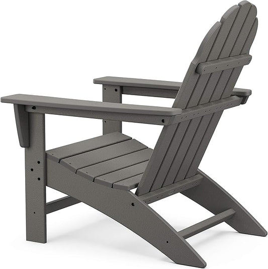 POLYWOOD Vineyard 6-Piece Adirondack Chair Conversation Set with Fire Pit Table