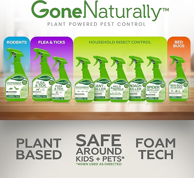 Pest Control & Bug Spray for Home – Kills & Repels Ants, Roaches, Spiders, Flies, Mosquitoes, Silverfish & More – Safe for Kids & Pets – Indoor & Outdoor Use (Lemongrass Scent, 16oz)