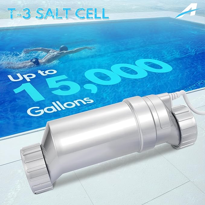 Salt Cell Fits for Hayward W3T-Cell-3 TurboCell Salt Chlorination Cell, Salt Cell for Pool up to 15,000 Gallons
