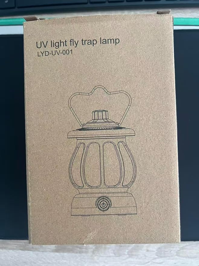 Flying Insect Trap, Fruit Fly Traps for Indoors & Outdoor Rechargeable, Quite Operation Fly Trap (1Device + 7Refills)