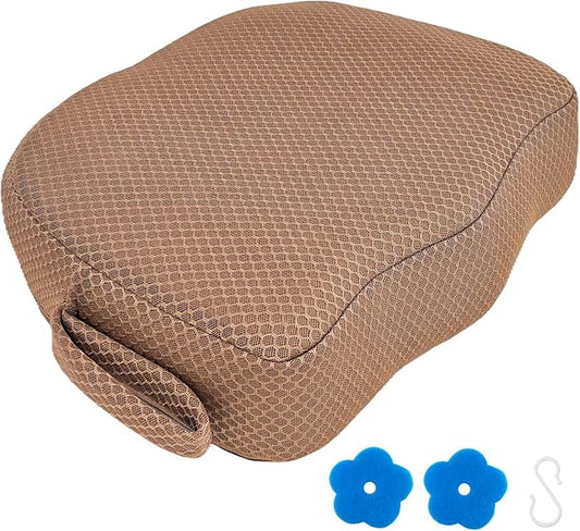 AEROiVi Hot Tub Booster Seat for Adults, 5 Inch Thick Supportive Cushion with Non-Slip Bottom, Weighted for Quick Sink Without Float, Spa Booster Seat for Hot Tub (Including Inflatable), Pool, Bathtub