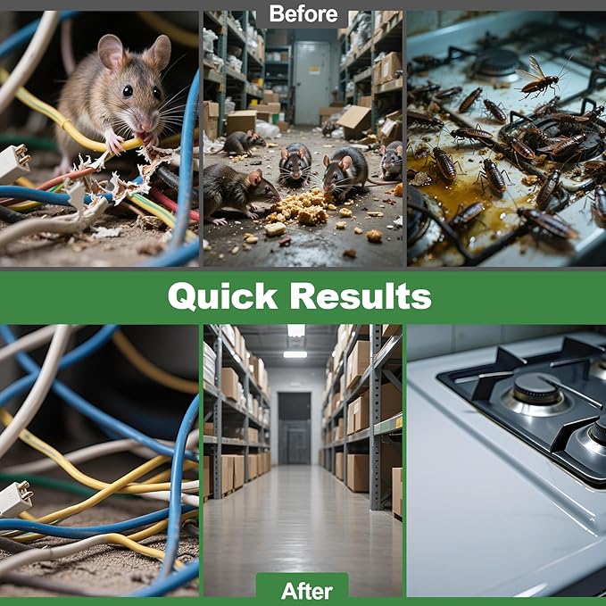 Mouse Rodent Repellent, 32 Pack Peppermint Oil Mice Repellent for Mice, Rats, Squirrels, Spiders and Pests, Indoor/Outdoor Natural Mouse Deterrent, Keeps Rodent Away from Garden & Home(Mint)