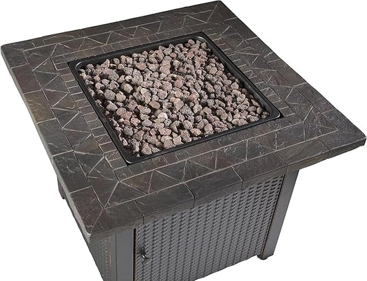 Endless Summer 30" Gas Outdoor Fire Pit Table with Resin Mantel