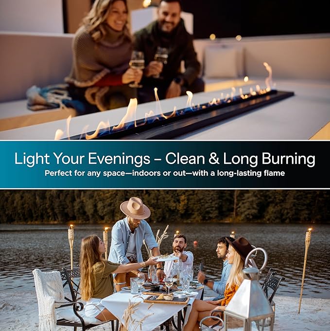 Firefly Tiki Torch Fuel – Clean-Burning Outdoor Lamp Oil for Tiki Torches and Lanterns. Low Smoke, Pure, Odorless Formula, Long-Lasting – Outdoor Patio & Garden Use - 5 Gallons