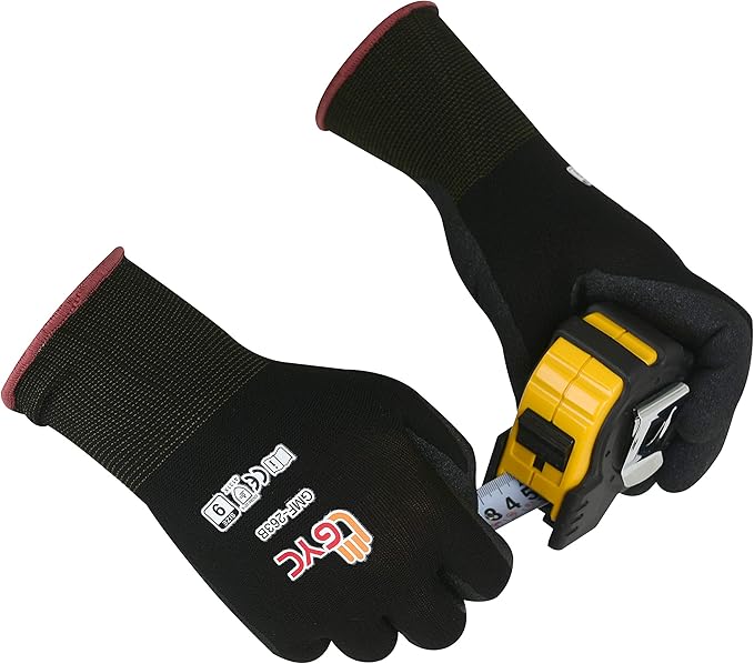 GYC Gloves, DIY, Gardening, Oil & Dry Grip Nitrile Micro Finish Safety Work Gloves - 10 Pairs Pack - Comfortable Grip, Anti-Slip (GMF-263B / SIZE 11 - XX-Large)