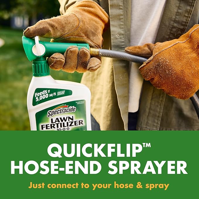 Spectracide Lawn Fertilizer 30-0-0, 3 Count, 2-in-1 Formula Boosts Overall Lawn Strength, Promotes Thick, Green Growth Without Burning