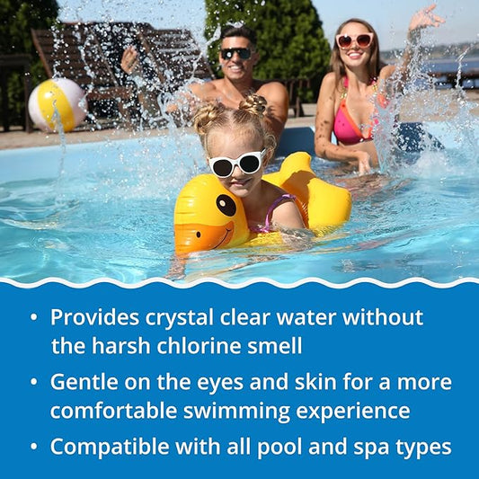 In The Swim Chlorine-Free Pool Shock - Quick Dissolving, Fast-Acting, Shock-Oxidizer for Swimming Pools, Spas, and Salt Chlorinated Pools Compatible - 40 Pound Bucket